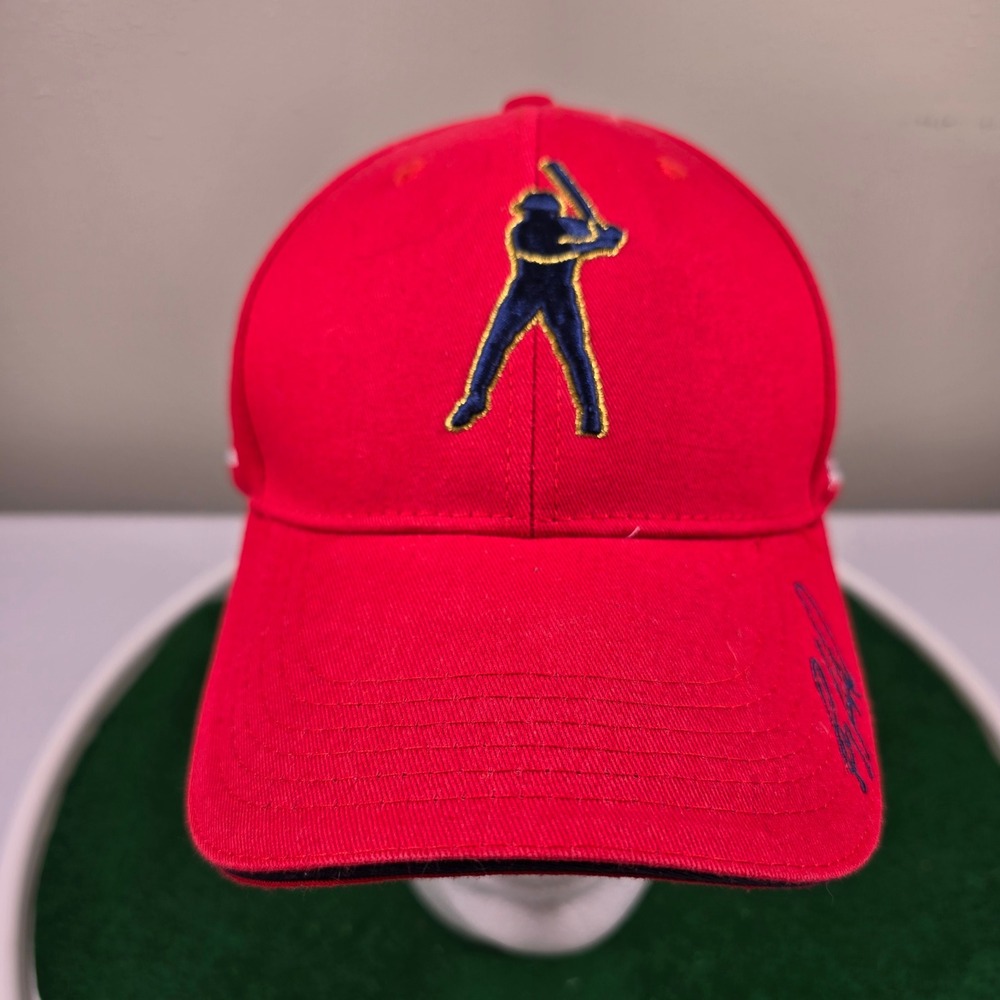 St Louis Cardinals Ray Lankford 16 Baseball Hat Red STL HOF 18 Adjustable Strap